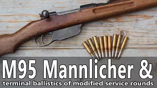 Mannlicher M95 8x50R rifle ballistic gelatine tests