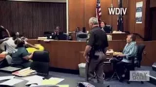 Caught On Cam: Father attacks his child's killer in court