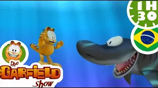 😺 Um tubarão? Nem mesmo com medo! 🦈 O Show do Garfield