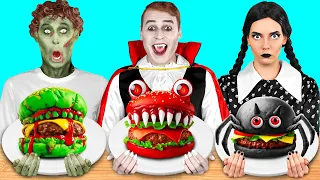 Reto De Cocina Wednesday vs Vampiro vs Zombi | Momentos Divertidos de Fun Teen