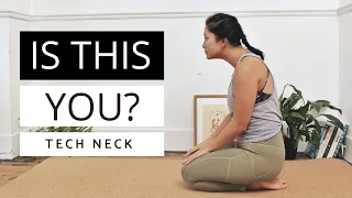 NERD NECK AND ROUNDED SHOULDERS WORKOUT (Fix Forward Head Posture) beginners pilates workout