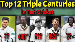 Top 12 Triple Centuries in Test Cricket | Best Triple Centuries in Test | Best Test Centuries