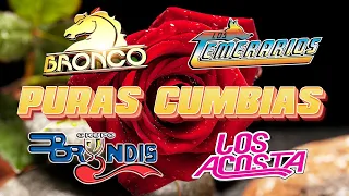 LOS TEMERARIOS, LOS ACOSTA, BRYNDIS, BRONCO / ROMÁNTICAS DEL AYER / 40 GRANDES ÉXITOS DE CUMBIA