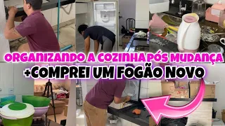 NÃO ACREDITO QUE FICOU ASSIM A MINHA COZINHA😱 + COMPREI UM FOGÃO NOVO DOS SONHOS!🥹