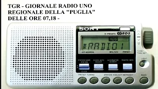 23 APRILE 2020 - TGR - GIORNALE RADIO REGIONALE DELLA PUGLIA DELLE ORE 07,18 -