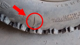 How to fix a weather checked wall of a tire