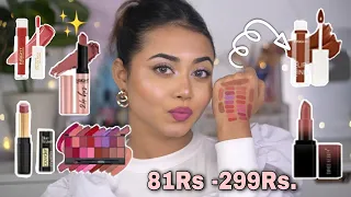 Found these Gems✨! Under 299Rs.| Affordable Lipstick Try-on💄 Haul | Insight, Mars,Swiss Beauty etc.