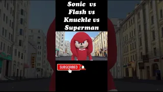 Sonic vs Flash vs Knuckles vs Superman Sonic the hedgehog vs red Sonic Epic race #Shorts