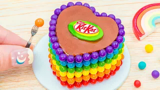 Amazing KITKAT Cake🌈 Miniature Rainbow Chocolate Cake Decorating Ideas | Lotus KitKat Cake