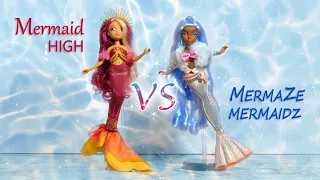 Mermaze Mermaidz vs Mermaid High  |  Color Change Mermaid Dolls |  Shellnelle Searra Comparison
