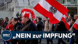 UNGEIMPFTE PROTESTIEREN: Wütende Österreicher protestieren gegen Corona-Maßnahmen