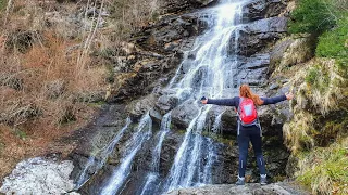 🇦🇹Harter Schleierwasserfall,the highest waterfall of Zillertal(30.03.2021,Austria,Tirol,Hart)