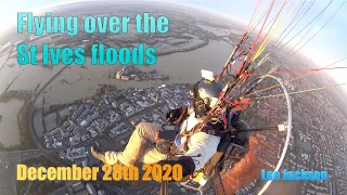 Paramotor flight to St Ives floods December 28th 2020