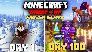 I Survived 100 Days on a FROZEN ISLAND in Hardcore Minecraft