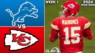 Lions vs. Chiefs Simulation | Week 1 | Madden 24 Rosters PS5