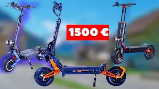 TOP 3 DES MEILLEURES TROTTINETTES ÉLECTRIQUES À 1500 EUROS !!