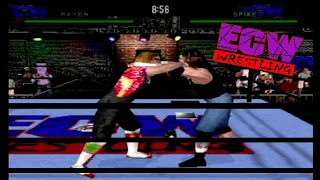 Raven vs. Spike w/ Evenflow DDT - ECW Hardcore Revolution (PS1) Gameplay
