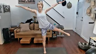 Dancer Legs Cardio, Shoulders Strength, Core, & Stretching Finisher