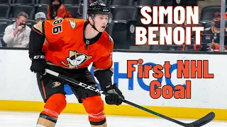 Simon Benoit #86 (Anaheim Ducks) first NHL goal Oct 28, 2021