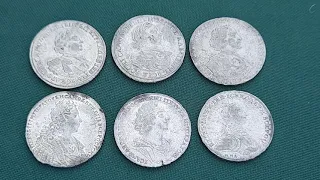 Что такое Сливки Серебряный клад монет 1 рубль Петра первого 1719, 1720, 1722, 1724, 1728, 1762 год
