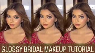 How to do GLOSSY BRIDAL MAKEUP TUTORIAL by @meghaguptaMakeup #makeuptutorial #bridalmakeup #viral