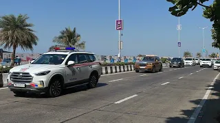 THIS IS HOW MUKESH AMBANI ROLLS 50+ CARS AT WORLI Z+ SECURITY| ROLLS ROYCE | 7 G-WAGON AS ESCORT