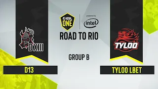 CS:GO - TYLOO LBET vs. D13 [Train] Map 1 - ESL One: Road to Rio - Group B - Asia