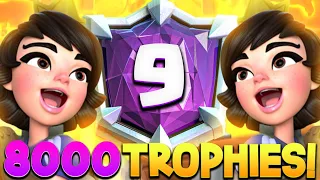 8000 TROPHIES! With #1 BEST deck in the GAME 🌎🥇 - Clash Royale