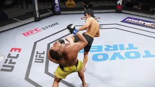 Bruce Lee VS Vitor Belfort "Brazil Tour" UFC 3 PS4 Gameplay