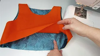 ✅How To Sew Lining On A Sleeveless Top Dress Step By Step For Beginners | Lining Sewing Technique