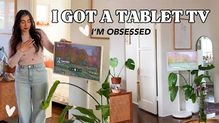 LIVING ROOM MAKEOVER | PART 2: I got the LG Portable Tablet TV!! Decorating my Spanish apartment