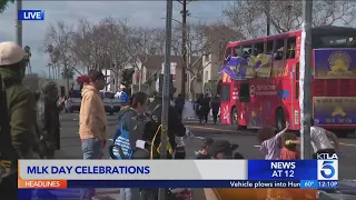 Kingdom Day Parade in honor of Martin Luther King Jr. underway in South Los Angeles