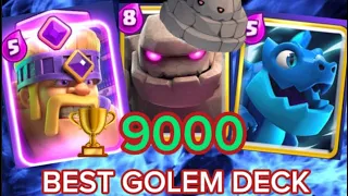 100%WIN RATE with THE STRONGEST EVOLUTION GOLEM DECK!  🏆9000 CRASH ROYALE