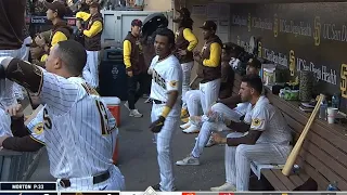 Padres give SERIOUS silent treatment to C.J. Abrams after his 1st career homer 🤣