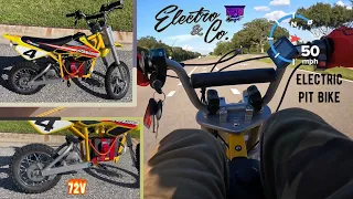 50MPH Electric Pit Bike! 72v E&C Ultimate MX650! 65t Rear Sprocket & 14t Drive Sprocket MPH SpeedRun