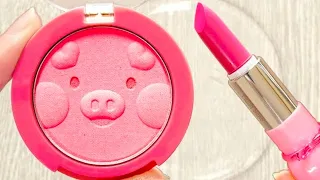 Pink Makeup Mixing Lipstick into Slime | Satisfying ASMR