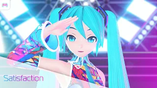 「4K 60 fps」 Satisfaction feat. Hatsune Miku | kz-livetune | MikuMikuDance (MMD)