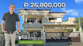 House Tour TH268 | Contemporary Home for sale in Havila Township, Taytay Rizal