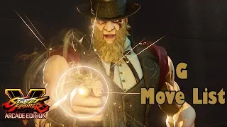 Street Fighter V Arcade Edition - G Move List