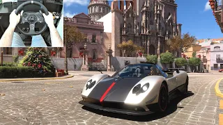 Pagani Zonda Cinque Roadster - Forza Horizon 5 (Steering Wheel + Shifter) Gameplay