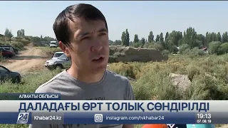 Алматы облысында дала өрті 400 гектардан астам жерді жалмады