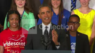 DC:OBAMA SCIENCE FAIR- JOKES 'I KILLED PLANTS'