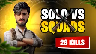 Solo vs Squad - 28 Kills - Shotgun and sniper  🥵 Squad wipe