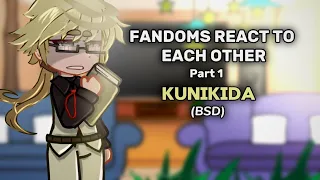 Fandom’s react! || bungo stray dogs ||(Kunikida)|| part 1/4 || Redr0x ||