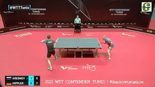 MAKSIM GREBNEV vs TOBIAS HIPPLER | Highlights | 2021 WTT Contender Tunis | Qualification R2