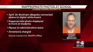 Laurens High School teacher arrested after allegedly showing inappropriate images to students, of...