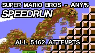 The Unseen Side of Speedrunning - 4:58.941 All Attempts [SMB1 Any%]