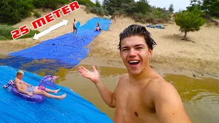 SLIP N SLIDE MAKEN VAN EEN GROTE HEUVEL AF!