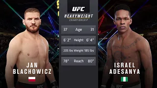 UFC 259: Jan Błachowicz vs. Israel Adesanya [Full Fight Sim] UFC 4