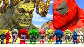 World War Hulk | Blue Hulk & Hulk Lucifer & Red Hulk vs Team Venom - What If Battle Superheroes